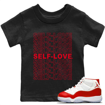 Jordan 11 Cherry Sneaker Match Tees Self Love Sneaker Tees Jordan 11 Cherry Sneaker Release Tees Kids Shirts
