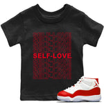 Jordan 11 Cherry Sneaker Match Tees Self Love Sneaker Tees Jordan 11 Cherry Sneaker Release Tees Kids Shirts