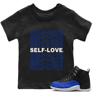 Jordan 12 Hyper Royal Sneaker Match Tees Self Love Sneaker Tees Jordan 12 Hyper Royal Sneaker Release Tees Kids Shirts