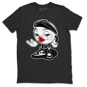 Jordan 1 Black White Sneaker Match Tees Sexy Emoji Sneaker Tees Jordan 1 Black White Sneaker Release Tees Unisex Shirts