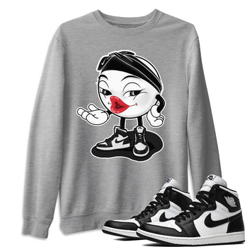 Jordan 1 Black White Sneaker Match Tees Sexy Emoji Sneaker Tees Jordan 1 Black White Sneaker Release Tees Unisex Shirts