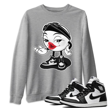 Jordan 1 Black White Sneaker Match Tees Sexy Emoji Sneaker Tees Jordan 1 Black White Sneaker Release Tees Unisex Shirts