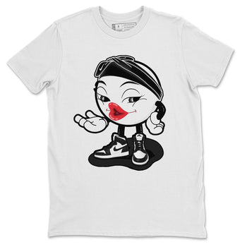 Jordan 1 Black White Sneaker Match Tees Sexy Emoji Sneaker Tees Jordan 1 Black White Sneaker Release Tees Unisex Shirts