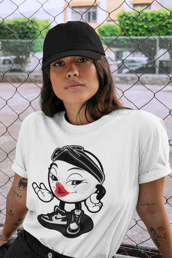Jordan 1 Black White Sneaker Match Tees Sexy Emoji Sneaker Tees Jordan 1 Black White Sneaker Release Tees Unisex Shirts