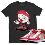 Jordan 1 Light Fusion Red Sneaker Match Tees Sexy Emoji Sneaker Tees Jordan 1 Light Fusion Red Sneaker Release Tees Unisex Shirts