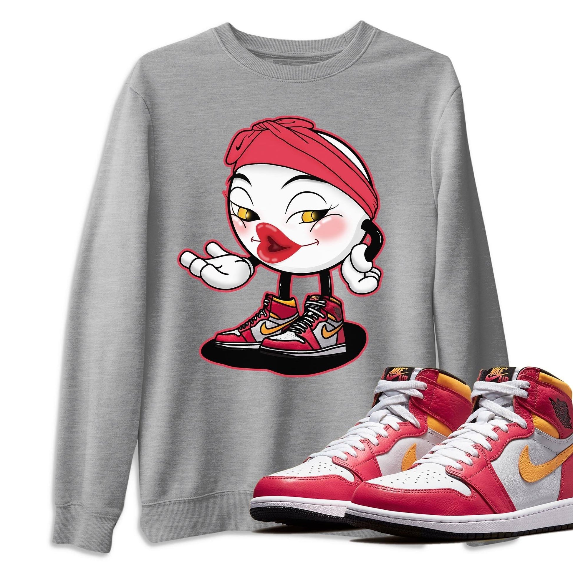 Jordan 1 Light Fusion Red Sneaker Match Tees Sexy Emoji Sneaker Tees Jordan 1 Light Fusion Red Sneaker Release Tees Unisex Shirts