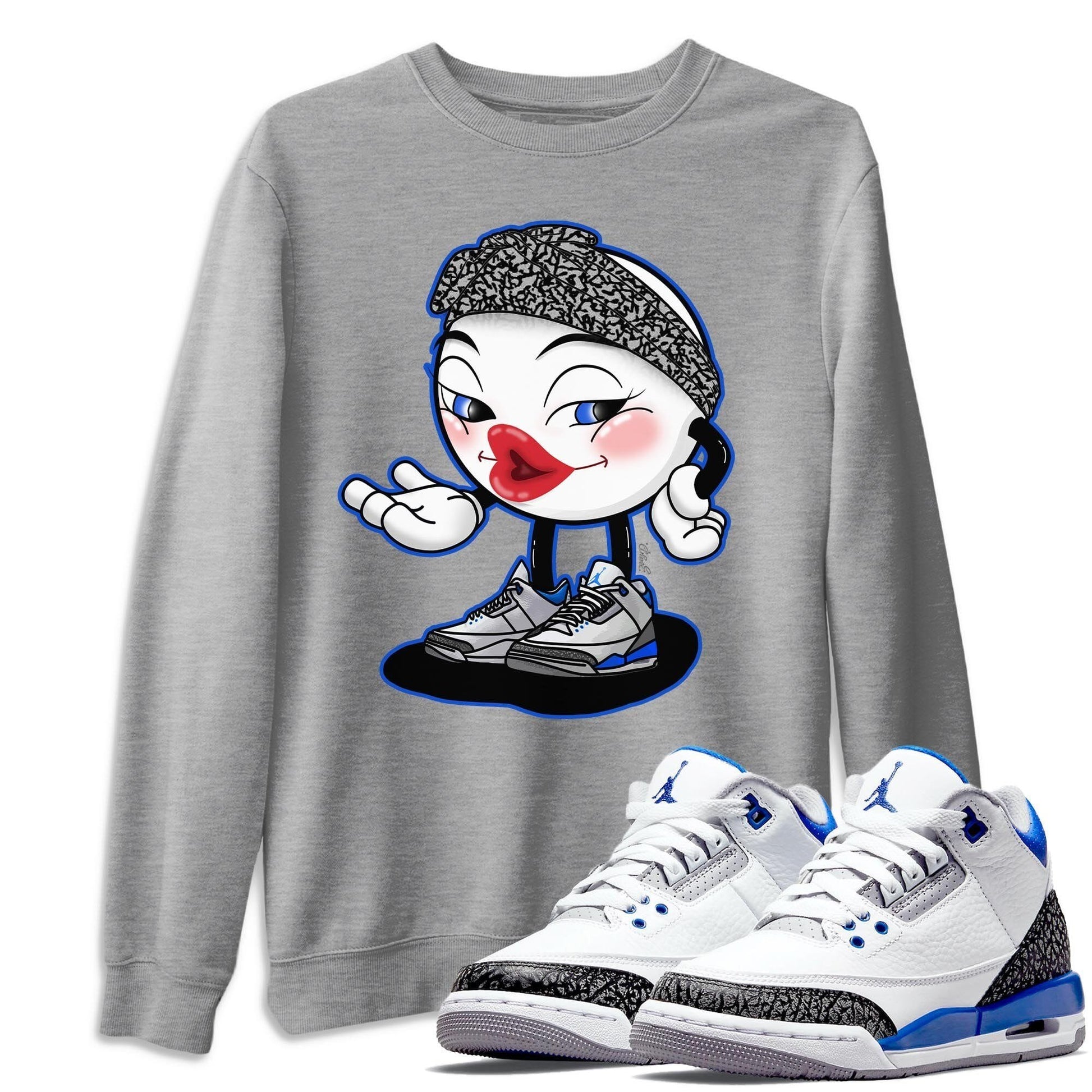 Jordan 3 Racer Blue Sneaker Match Tees Sexy Emoji Sneaker Tees Jordan 3 Racer Blue Sneaker Release Tees Unisex Shirts