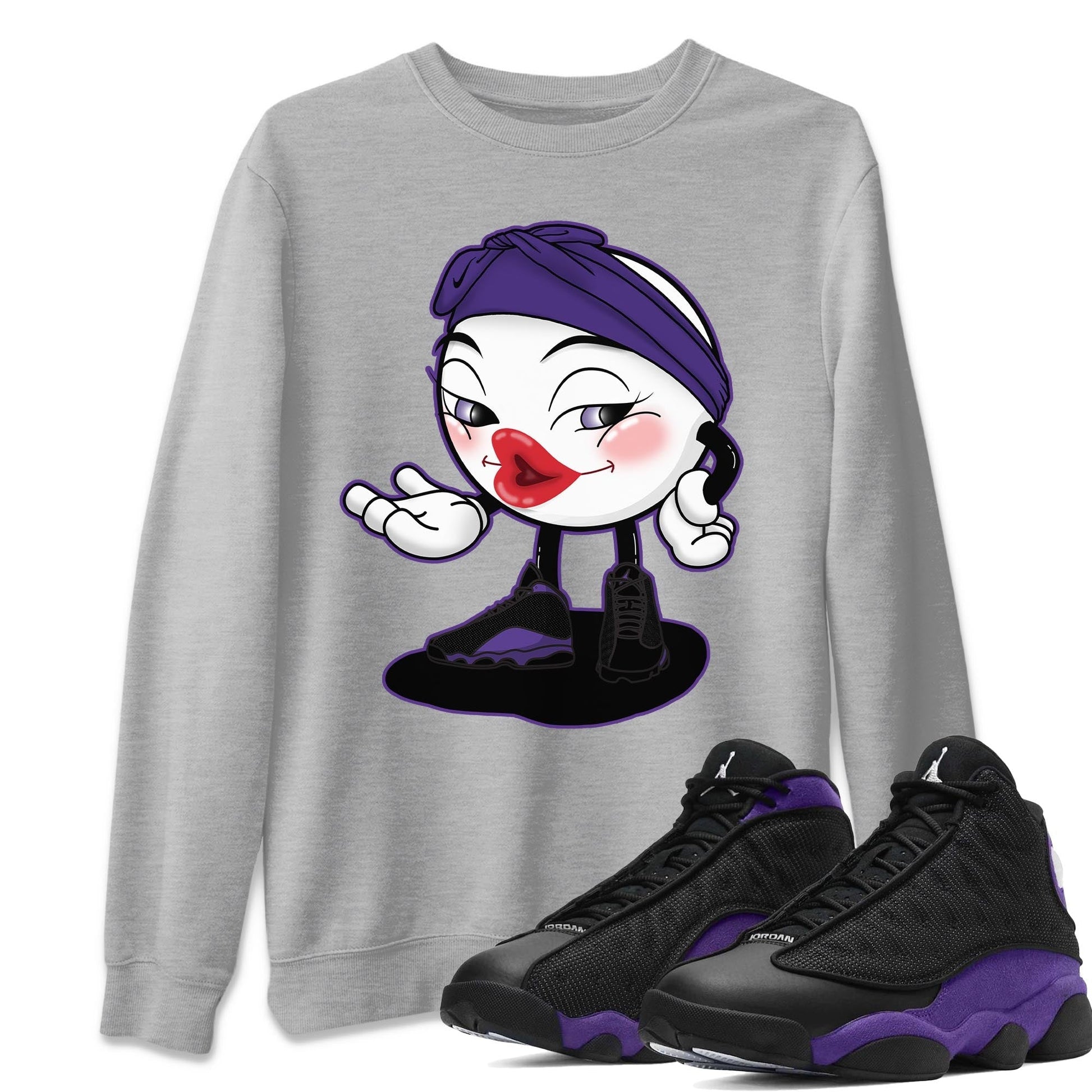 Jordan 13 Court Purple Sneaker Match Tees Sexy Emoji Sneaker Tees Jordan 13 Court Purple Sneaker Release Tees Unisex Shirts