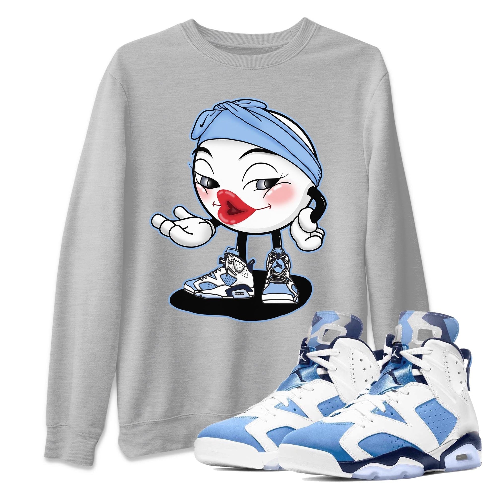 Jordan 6 UNC Sneaker Match Tees Sexy Emoji Sneaker Tees Jordan 6 UNC Sneaker Release Tees Unisex Shirts