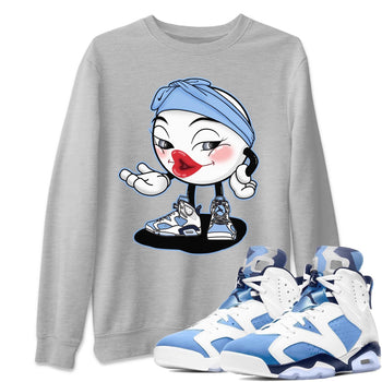 Jordan 6 UNC Sneaker Match Tees Sexy Emoji Sneaker Tees Jordan 6 UNC Sneaker Release Tees Unisex Shirts