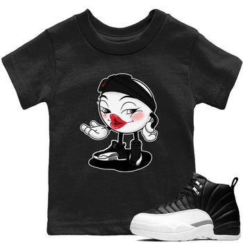 Jordan 12 Playoffs Sneaker Match Tees Sexy Emoji Sneaker Tees Jordan 12 Playoffs Sneaker Release Tees Kids Shirts