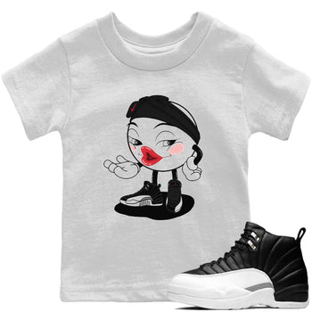 Jordan 12 Playoffs Sneaker Match Tees Sexy Emoji Sneaker Tees Jordan 12 Playoffs Sneaker Release Tees Kids Shirts
