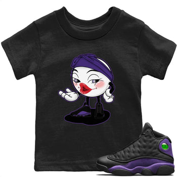 Jordan 13 Court Purple Sneaker Match Tees Sexy Emoji Sneaker Tees Jordan 13 Court Purple Sneaker Release Tees Kids Shirts