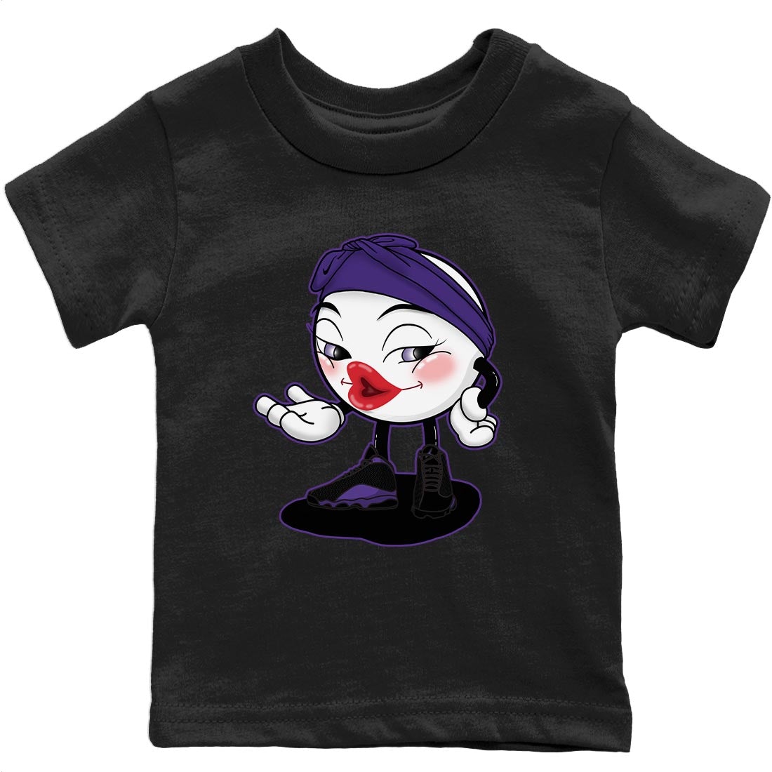 Jordan 13 Court Purple Sneaker Match Tees Sexy Emoji Sneaker Tees Jordan 13 Court Purple Sneaker Release Tees Kids Shirts