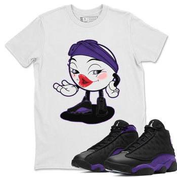 Jordan 13 Court Purple Sneaker Match Tees Sexy Emoji Sneaker Tees Jordan 13 Court Purple Sneaker Release Tees Unisex Shirts