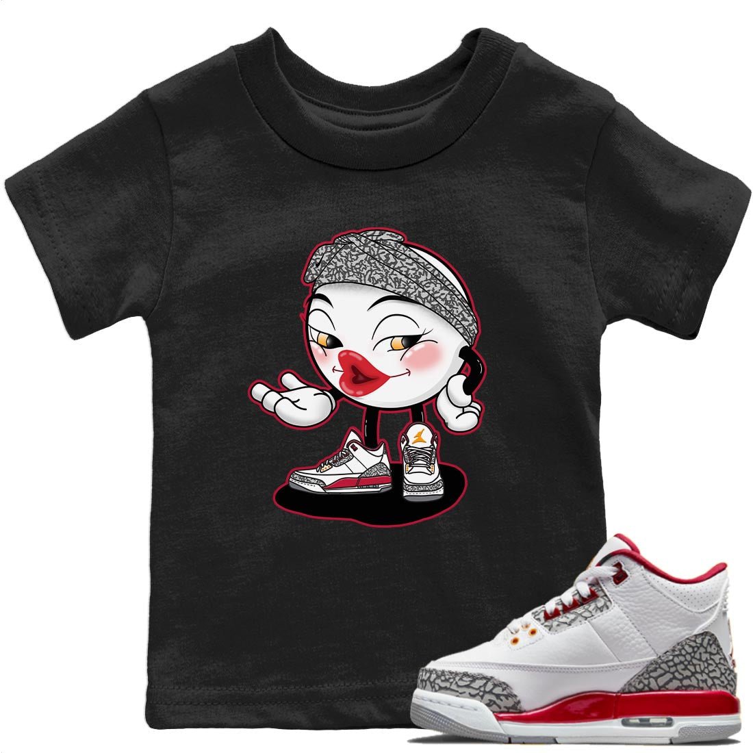 Jordan 3 Cardinal Sneaker Match Tees Sexy Emoji Sneaker Tees Jordan 3 Cardinal Sneaker Release Tees Kids Shirts