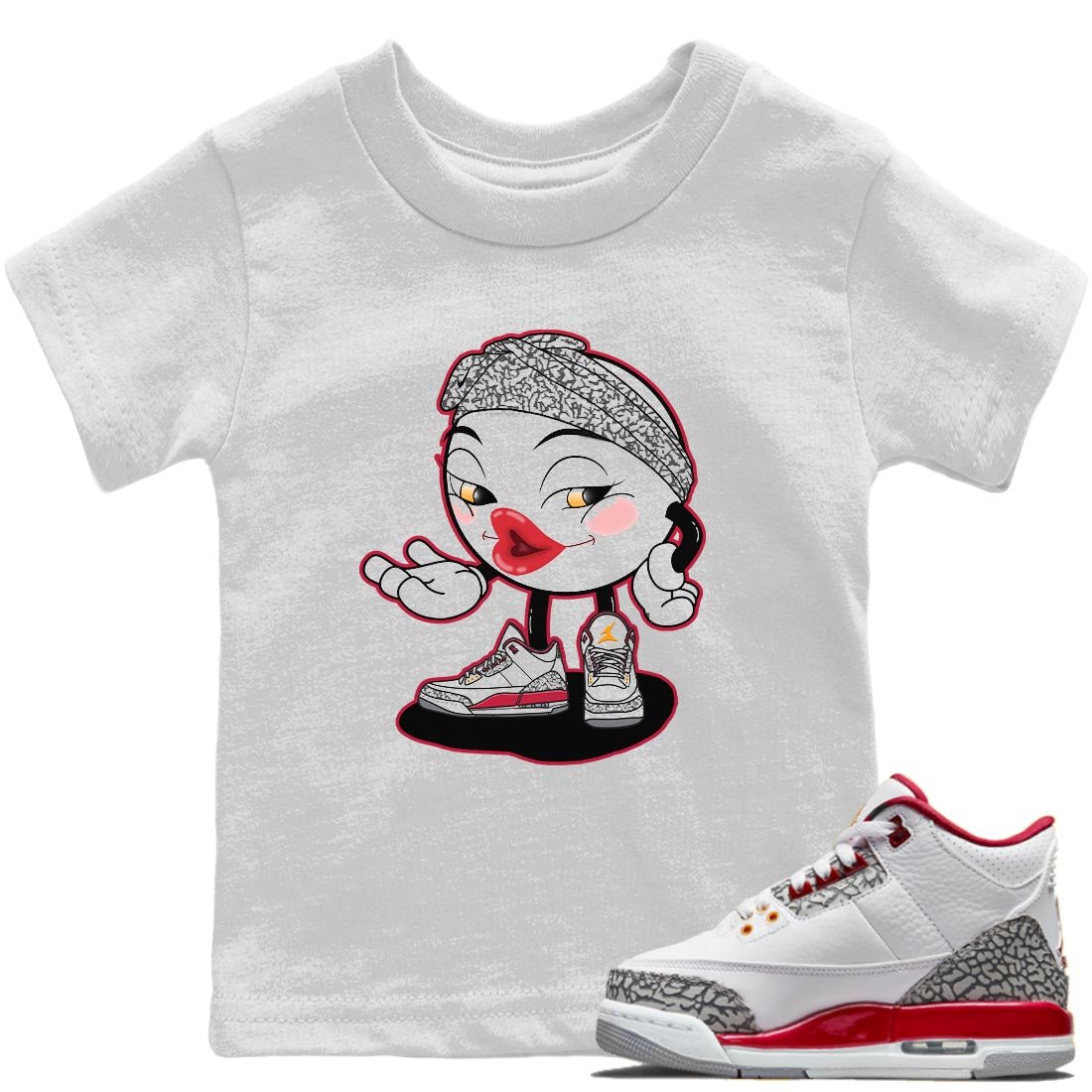 Jordan 3 Cardinal Sneaker Match Tees Sexy Emoji Sneaker Tees Jordan 3 Cardinal Sneaker Release Tees Kids Shirts