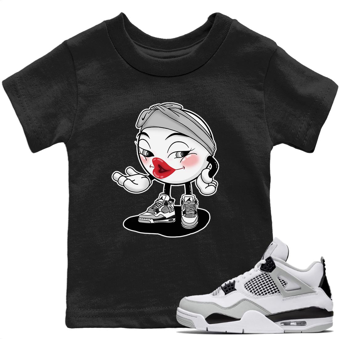 Jordan 4 Military Black Sneaker Match Tees Sexy Emoji Sneaker Tees Jordan 4 Military Black Sneaker Release Tees Kids Shirts