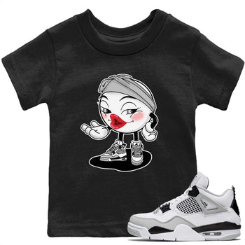 Jordan 4 Military Black Sneaker Match Tees Sexy Emoji Sneaker Tees Jordan 4 Military Black Sneaker Release Tees Kids Shirts