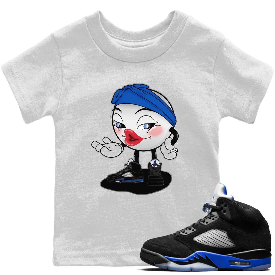 Jordan 5 Racer Blue Sneaker Match Tees Sexy Emoji Sneaker Tees Jordan 5 Racer Blue Sneaker Release Tees Kids Shirts