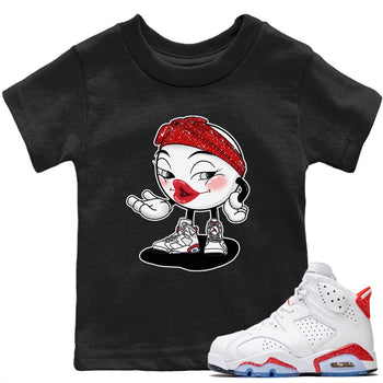 Jordan 6 Red Velvet Cookies Sneaker Match Tees Sexy Emoji Sneaker Tees Jordan 6 Red Velvet Cookies Sneaker Release Tees Kids Shirts