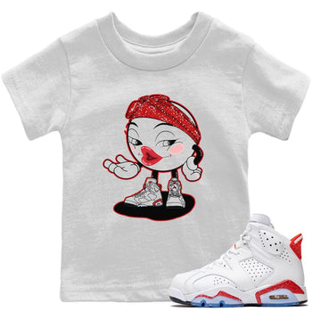Jordan 6 Red Velvet Cookies Sneaker Match Tees Sexy Emoji Sneaker Tees Jordan 6 Red Velvet Cookies Sneaker Release Tees Kids Shirts