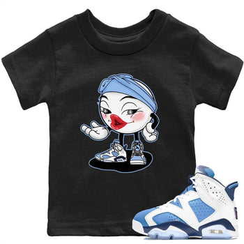 Jordan 6 UNC Sneaker Match Tees Sexy Emoji Sneaker Tees Jordan 6 UNC Sneaker Release Tees Kids Shirts