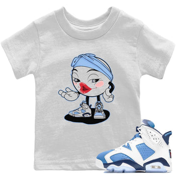 Jordan 6 UNC Sneaker Match Tees Sexy Emoji Sneaker Tees Jordan 6 UNC Sneaker Release Tees Kids Shirts