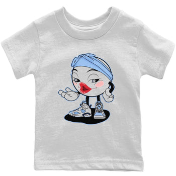 Jordan 6 UNC Sneaker Match Tees Sexy Emoji Sneaker Tees Jordan 6 UNC Sneaker Release Tees Kids Shirts