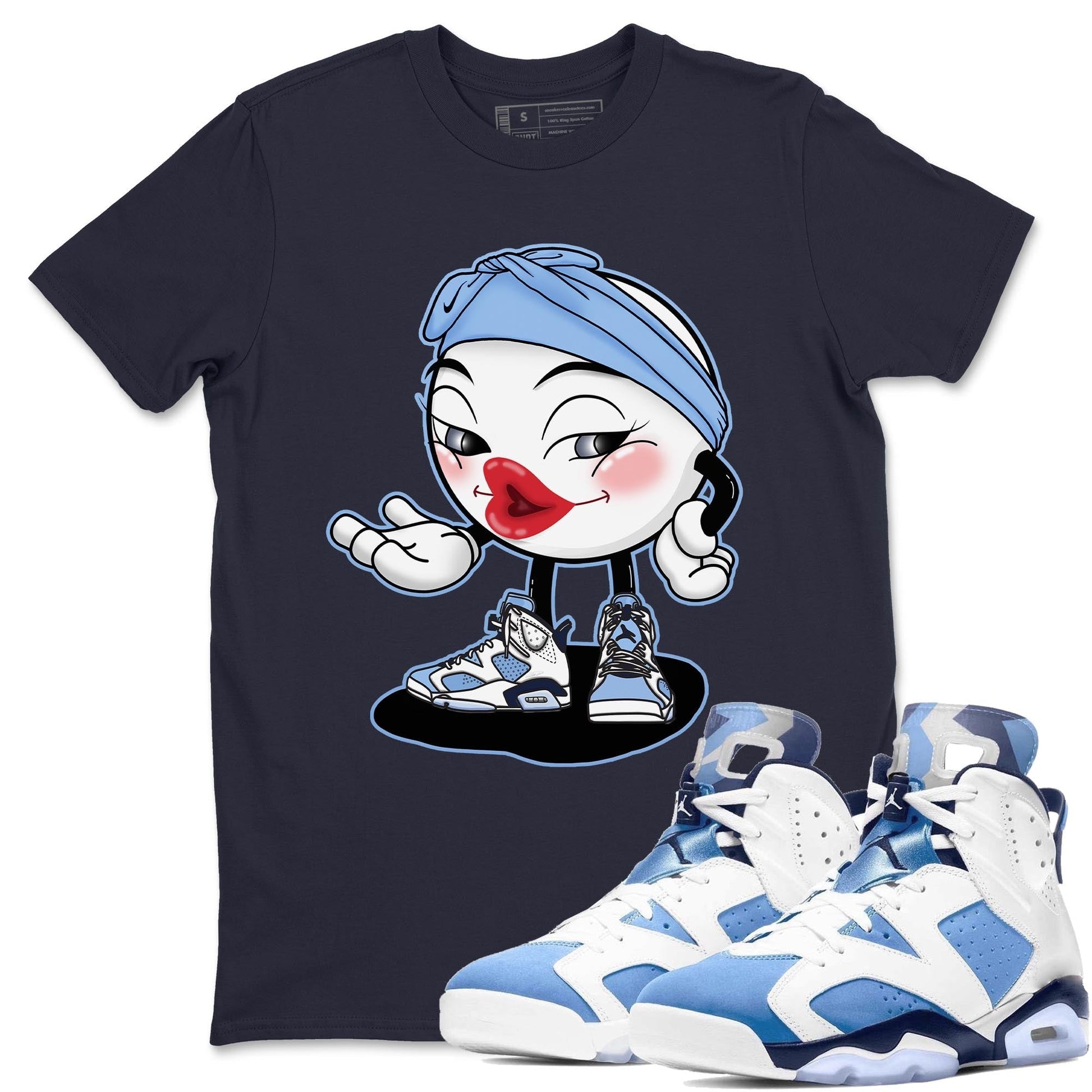 Jordan 6 UNC Sneaker Match Tees Sexy Emoji Sneaker Tees Jordan 6 UNC Sneaker Release Tees Unisex Shirts
