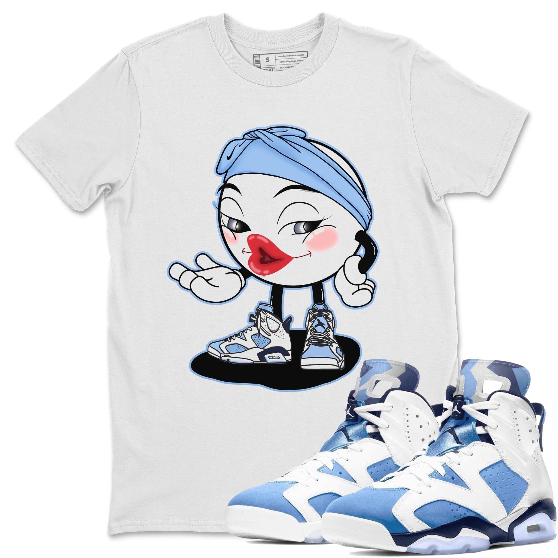 Jordan 6 UNC Sneaker Match Tees Sexy Emoji Sneaker Tees Jordan 6 UNC Sneaker Release Tees Unisex Shirts
