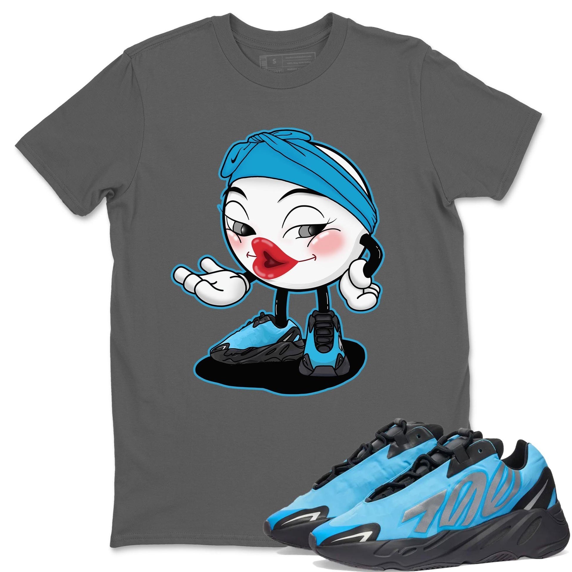 Yeezy 700 Bright Cyan Sneaker Match Tees Sexy Emoji Sneaker Tees Yeezy 700 Bright Cyan Sneaker Release Tees Unisex Shirts