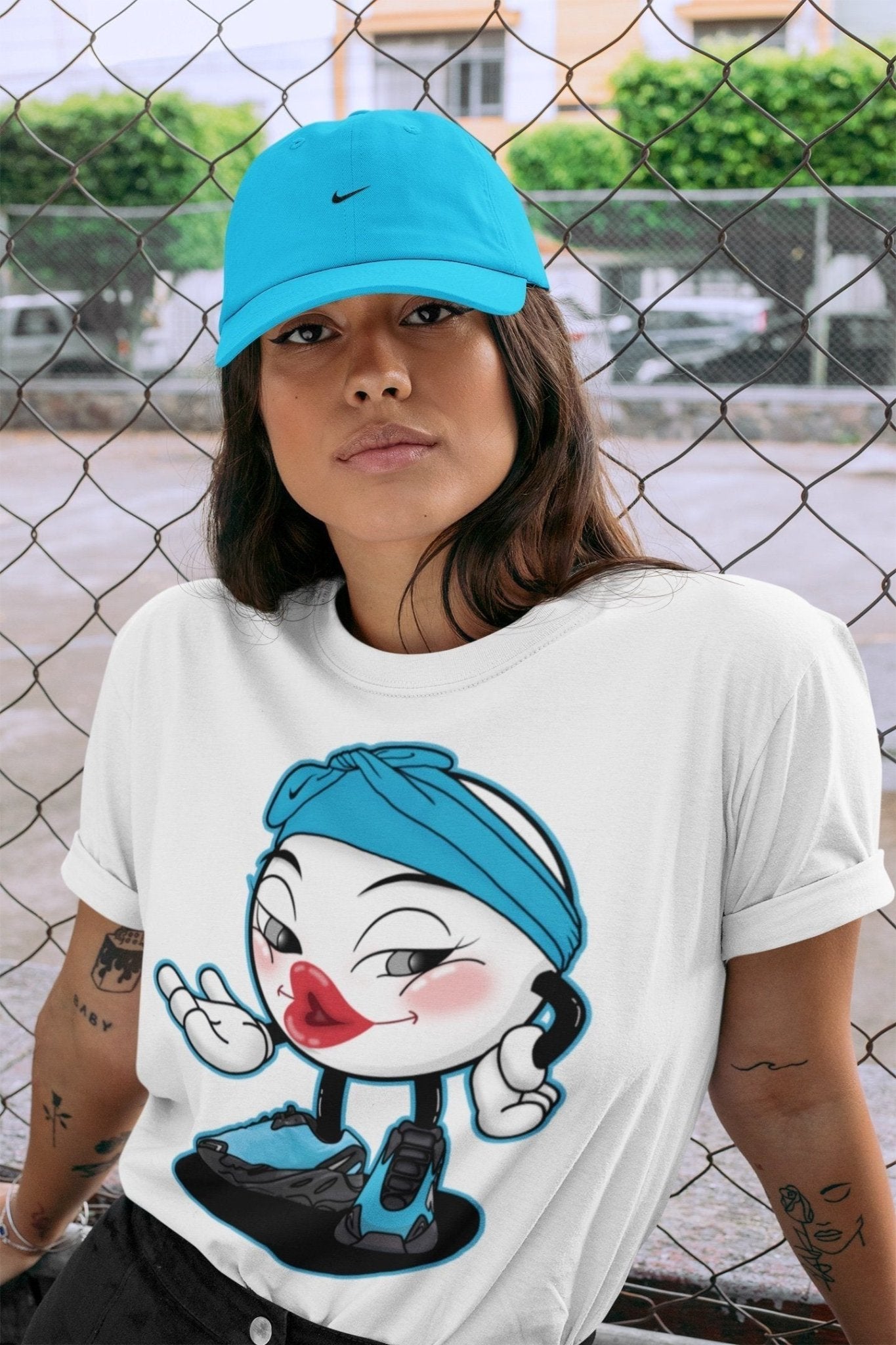 Yeezy 700 Bright Cyan Sneaker Match Tees Sexy Emoji Sneaker Tees Yeezy 700 Bright Cyan Sneaker Release Tees Unisex Shirts