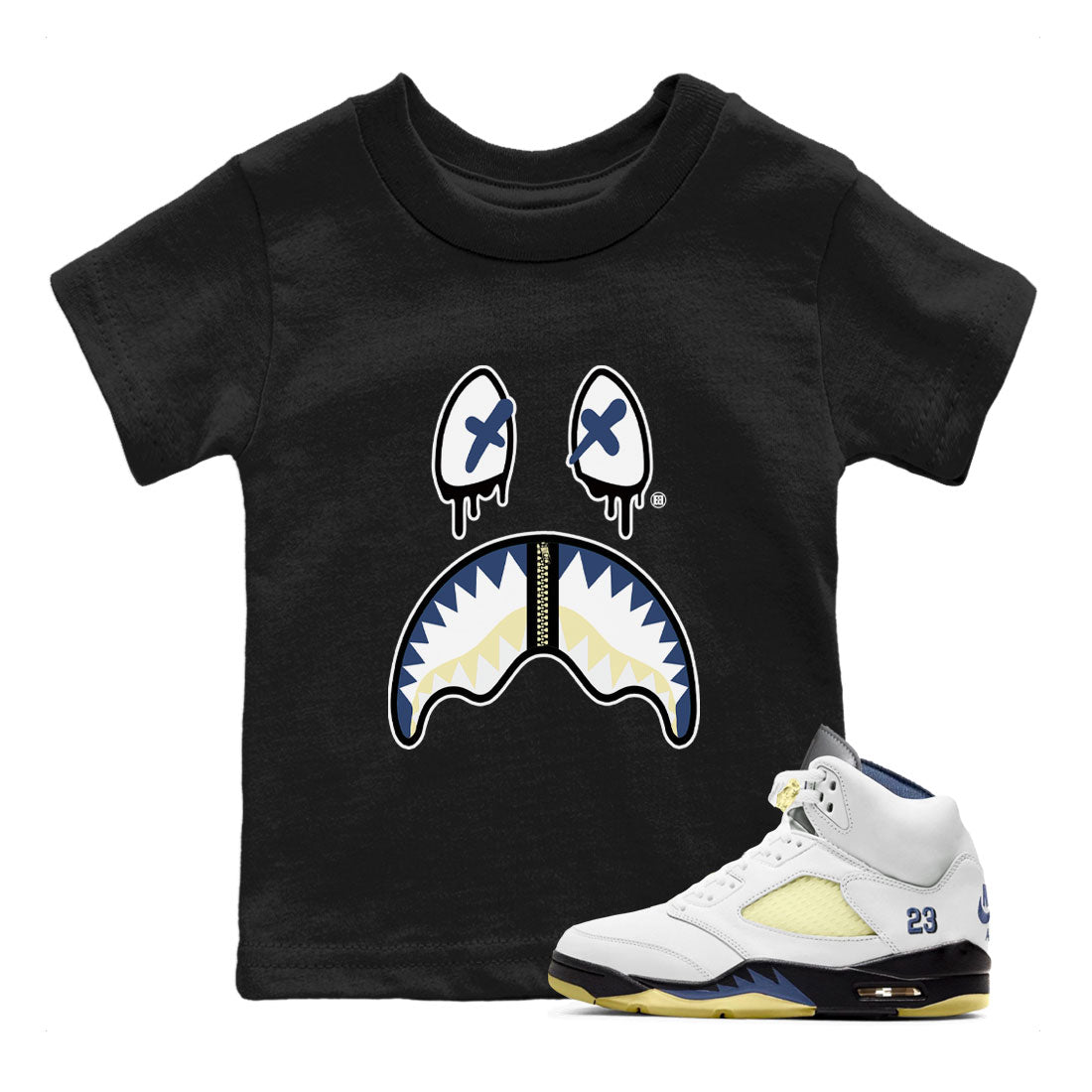 Air Jordan 5 A Ma Maniere x Dawn shirt to match jordans Shark Face sneaker tees Air Jordan 5 A Ma Maniere x Photon Dust SNRT Sneaker Tees Sneaker Matching Shirt Baby Toddler Black 1 T-Shirt