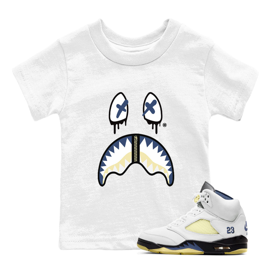 Air Jordan 5 A Ma Maniere x Dawn shirt to match jordans Shark Face sneaker tees Air Jordan 5 A Ma Maniere x Photon Dust SNRT Sneaker Tees Sneaker Matching Shirt Baby Toddler White 1 T-Shirt