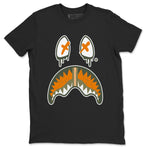 Air Jordan 5 Retro Olive shirt to match jordans Shark Face sneaker tees Air Jordan 5 Olive SNRT Sneaker Tees Sneaker Matching Cotton Shirt unisex cotton Black 2 crew neck shirt