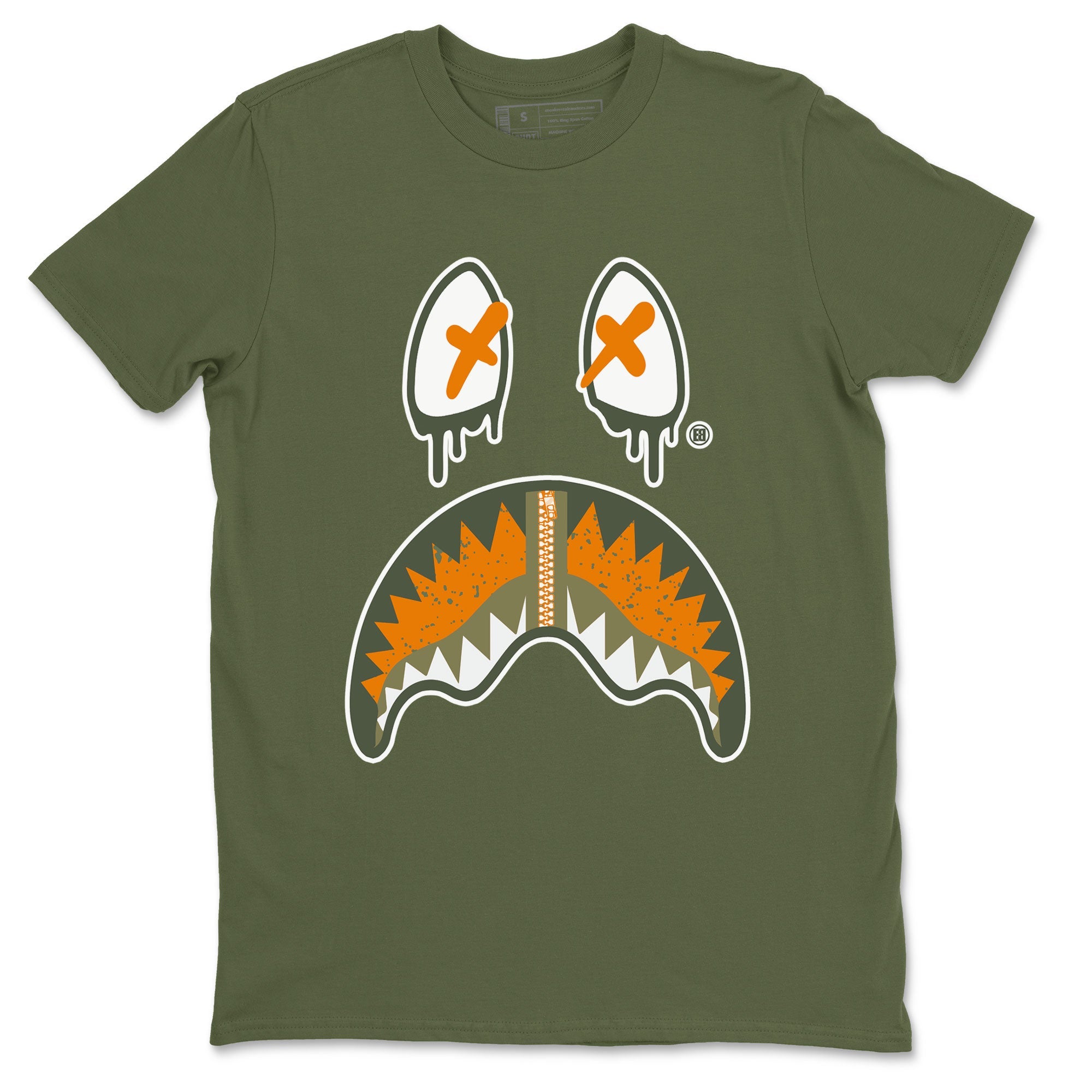 Shark Face SNRT Sneaker Tees Air Jordan 5 Olive SNRT Sneaker T shirts