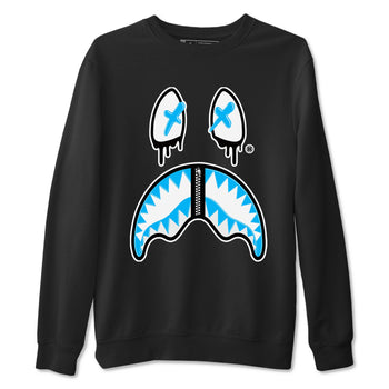 AJ9 Powder Blue shirt to match jordans Shark Face sneaker tees Air Jordan 9 Powder Blue SNRT Sneaker Release Tees unisex cotton Black 2 crew neck shirt