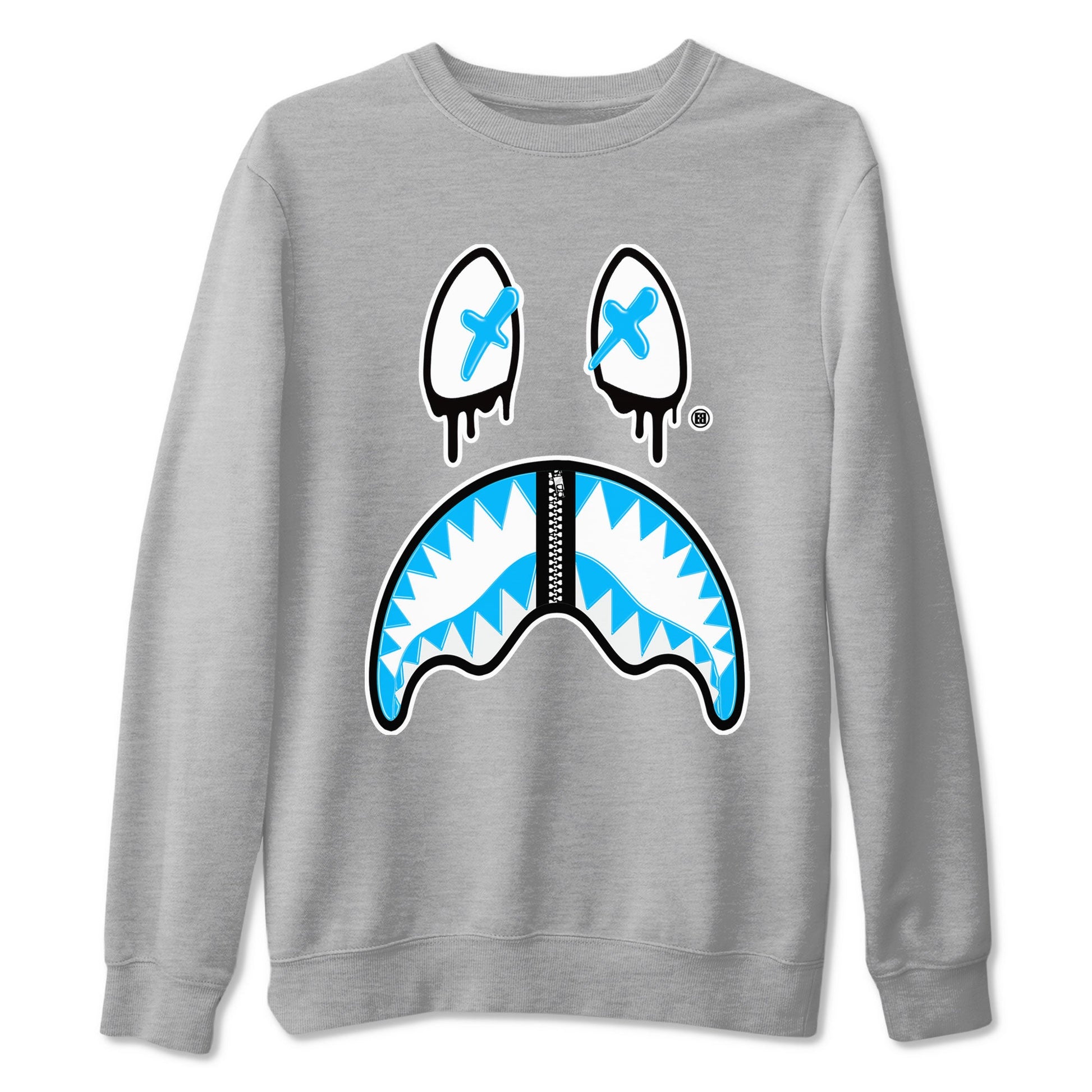 AJ9 Powder Blue shirt to match jordans Shark Face sneaker tees Air Jordan 9 Powder Blue SNRT Sneaker Release Tees unisex cotton Heather Grey 2 crew neck shirt