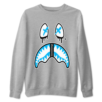 AJ9 Powder Blue shirt to match jordans Shark Face sneaker tees Air Jordan 9 Powder Blue SNRT Sneaker Release Tees unisex cotton Heather Grey 2 crew neck shirt
