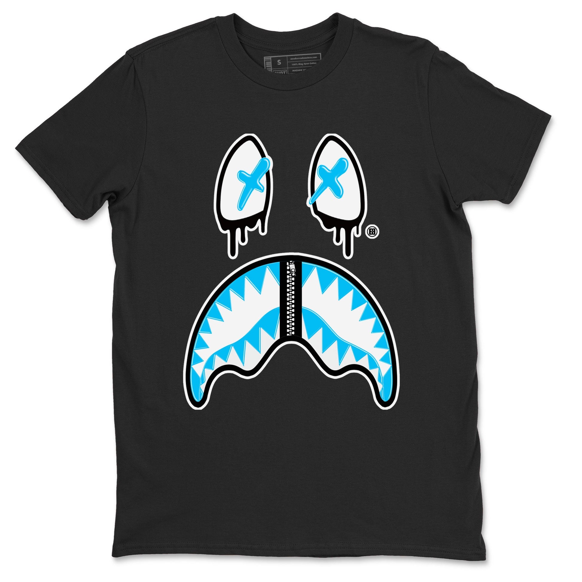 AJ9 Powder Blue shirt to match jordans Shark Face sneaker tees Air Jordan 9 Powder Blue SNRT Sneaker Release Tees unisex cotton Black 2 crew neck shirt