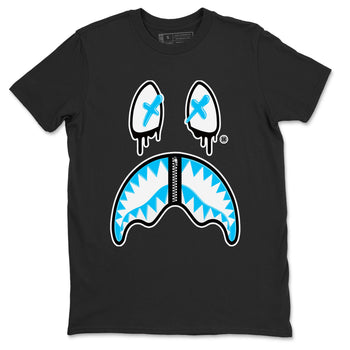 AJ9 Powder Blue shirt to match jordans Shark Face sneaker tees Air Jordan 9 Powder Blue SNRT Sneaker Release Tees unisex cotton Black 2 crew neck shirt