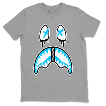 AJ9 Powder Blue shirt to match jordans Shark Face sneaker tees Air Jordan 9 Powder Blue SNRT Sneaker Release Tees unisex cotton Heather Grey 2 crew neck shirt