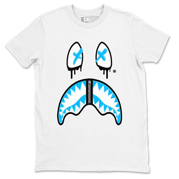 AJ9 Powder Blue shirt to match jordans Shark Face sneaker tees Air Jordan 9 Powder Blue SNRT Sneaker Release Tees unisex cotton White 2 crew neck shirt