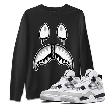 Jordan 4 Military Black Sneaker Match Tees Shark Face Sneaker Tees Jordan 4 Military Black Sneaker Release Tees Unisex Shirts