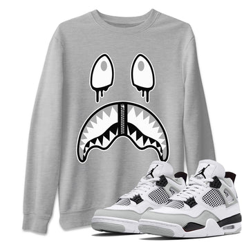 Jordan 4 Military Black Sneaker Match Tees Shark Face Sneaker Tees Jordan 4 Military Black Sneaker Release Tees Unisex Shirts