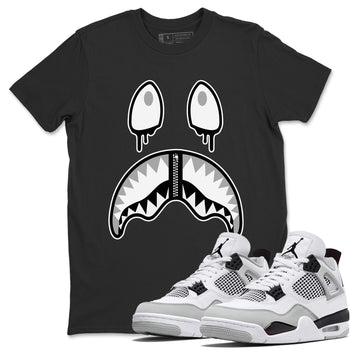 Jordan 4 Military Black Sneaker Match Tees Shark Face Sneaker Tees Jordan 4 Military Black Sneaker Release Tees Unisex Shirts