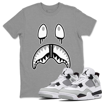 Jordan 4 Military Black Sneaker Match Tees Shark Face Sneaker Tees Jordan 4 Military Black Sneaker Release Tees Unisex Shirts