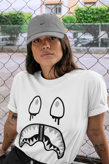 Jordan 4 Military Black Sneaker Match Tees Shark Face Sneaker Tees Jordan 4 Military Black Sneaker Release Tees Unisex Shirts