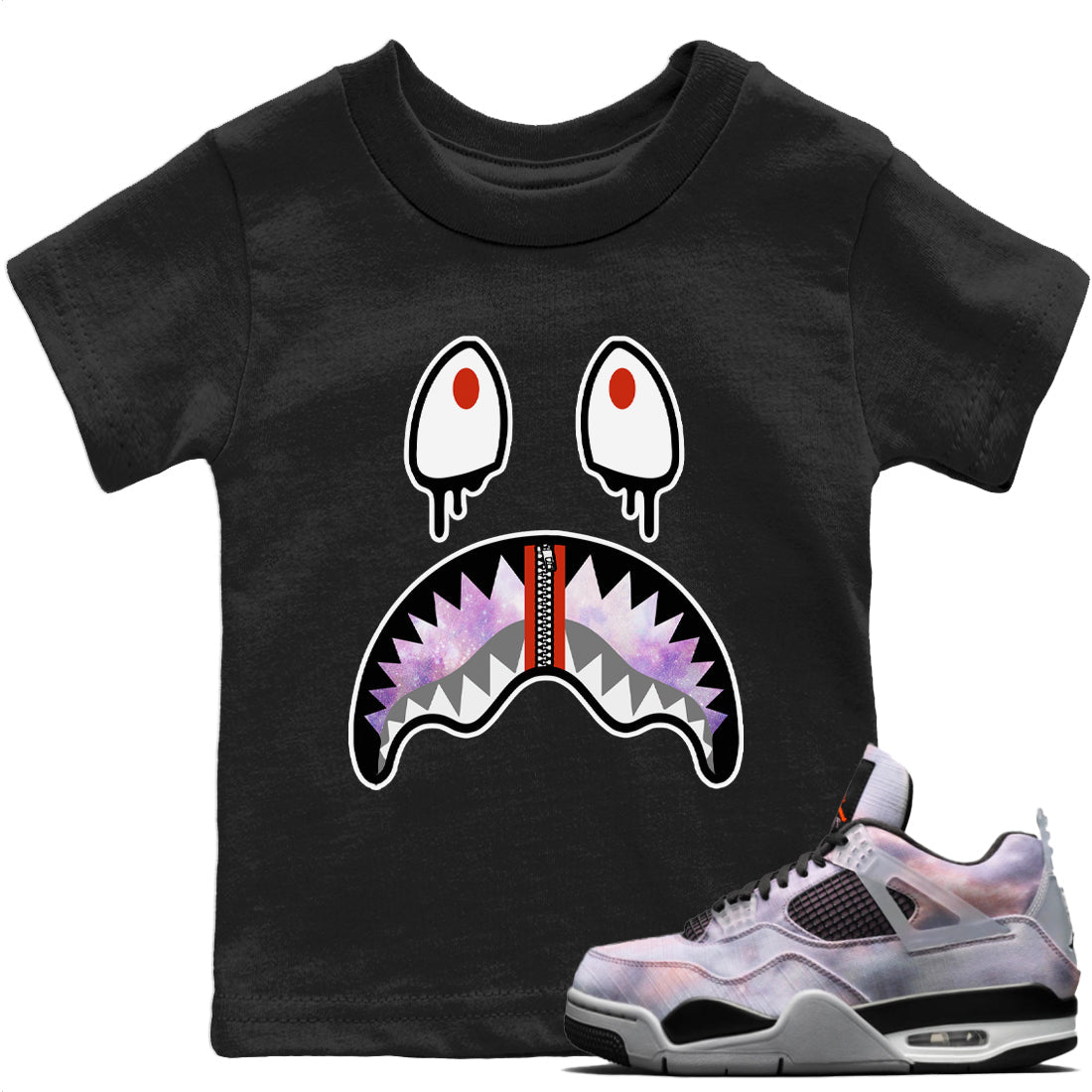 Jordan 4 Zen Master Sneaker Match Tees Shark Face Sneaker Tees Jordan 4 Zen Master Sneaker Release Tees Kids Shirts